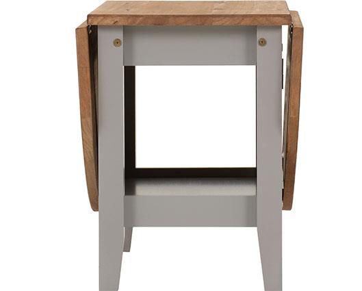 SANTOS DROP LEAF COFFEE TABLE - GREY SLATE/DISTRESSED WAXED PINE