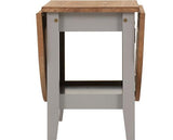 SANTOS DROP LEAF COFFEE TABLE - GREY SLATE/DISTRESSED WAXED PINE