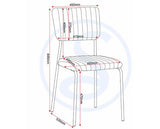 SHELDON DINING CHAIR (X4 PER BOX) - BURNT ORANGE VELVET FABRIC