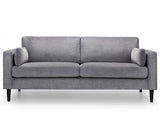 Houston 3 Seater-Dark Grey Chenille Fabric