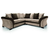 Francisco Corner Sofa - Brown & Beige