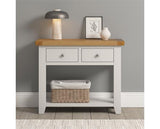 WINDSOR 2 DRAWER CONSOLE TABLE - IVORY/OAK