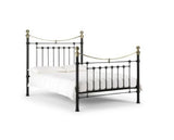 Victorian Satin Double Bed - Black
