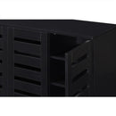 Euston 3 Door Shoe Cabinet - Black