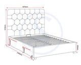 MADISON 5' OTTOMAN BED - FAWN VELVET FABRIC