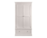 Clementine 2 Door 1 Drawer Wardrobe- Light Grey