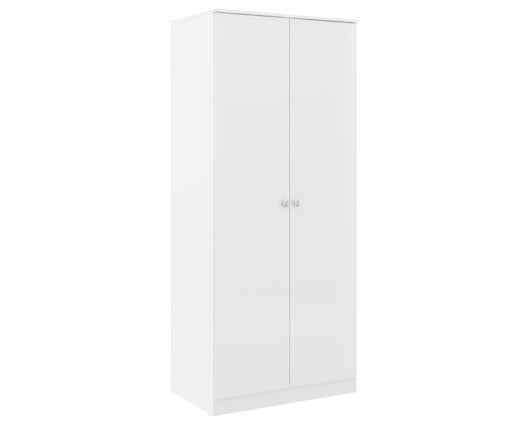DENVER 2 DOOR WARDROBE - WHITE GLOSS