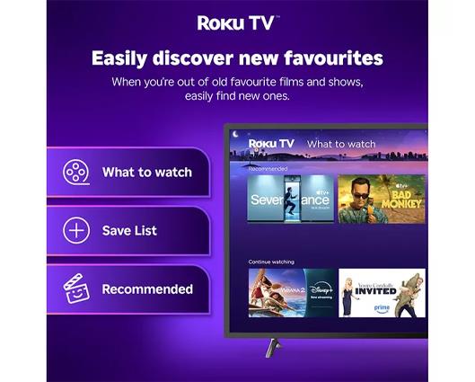 JVC LT-32CR250 Roku TV 32" Smart HD HDR LED TV