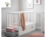 Bantam Cot Bed, Under Drawer + Fibre Mattress - White