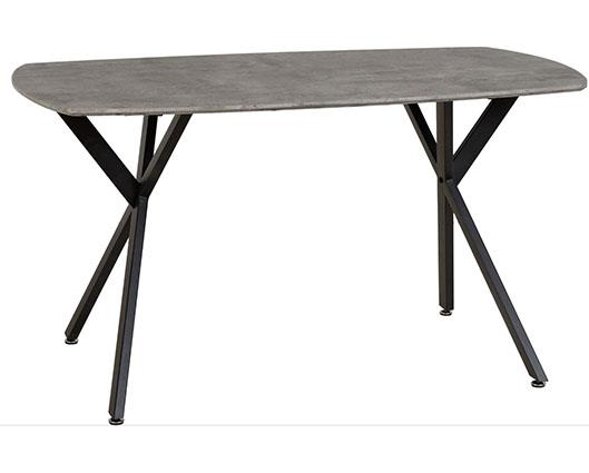 ATHENS RECT & AVERY DINING SET (X4 CHAIRS) - CONCRETE/EMERALD GREEN VELVET