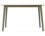 BALFOUR 1+4 DINING SET - SAGE GREEN/OAK EFFECT/MINK MICROSUEDE