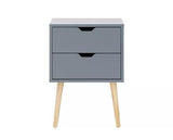 Nessi Bedside Table-Dark Grey