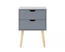 Nessi Bedside Table-Dark Grey
