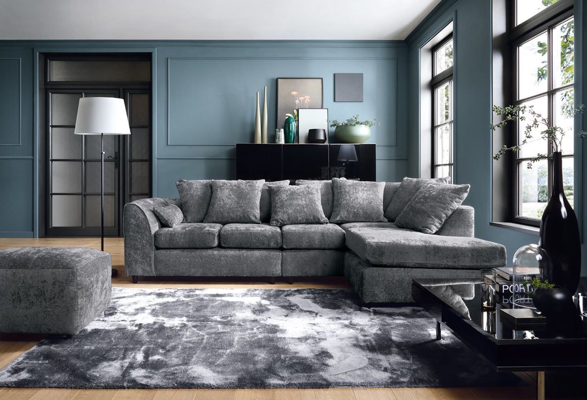 Heidi Right Hand Facing Corner Sofa Plus - Dark Grey