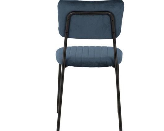 SHELDON DINING CHAIR (X4 PER BOX) - NAVY BLUE VELVET FABRIC
