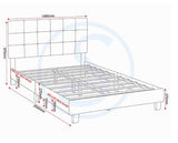 ARRAN 4'6" BED - GREY FABRIC