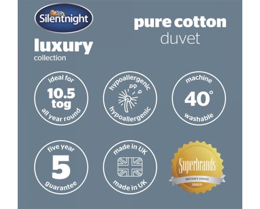 Single - Silentnight Pure Cotton Duvet � 10.5 Tog