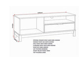 CORONA RATTAN 1 DOOR 1 DRAWER TV UNIT - DISTRESSED WAX PINE/RATTAN EFFECT