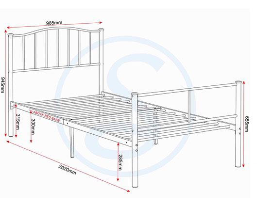 NEWTON 3' BED - BLACK
