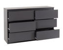 Marcus 6 Drawer Chest - Grey