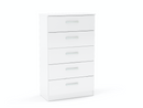 Larz 5 Drawer Chest-White