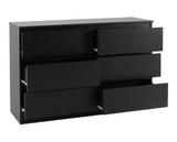 Marcus 6 Drawer Chest - Black