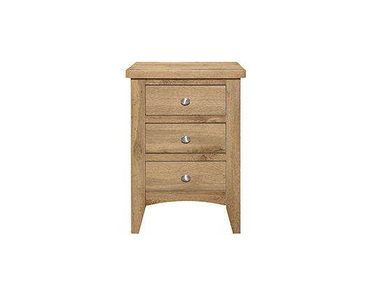 Hounslow 3 Drawer Bedside- Oak