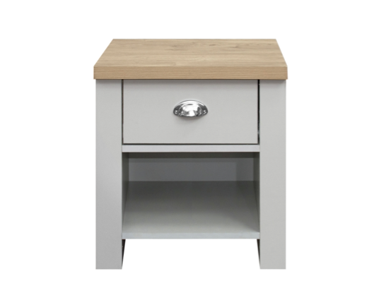 Harper 1 Drawer Lamp Table- Grey