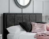 Hannover Double Bed - Black Crushed Velvet