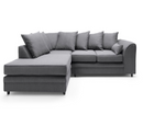 Daisy Left Hand Facing Corner Sofa - Dark Grey