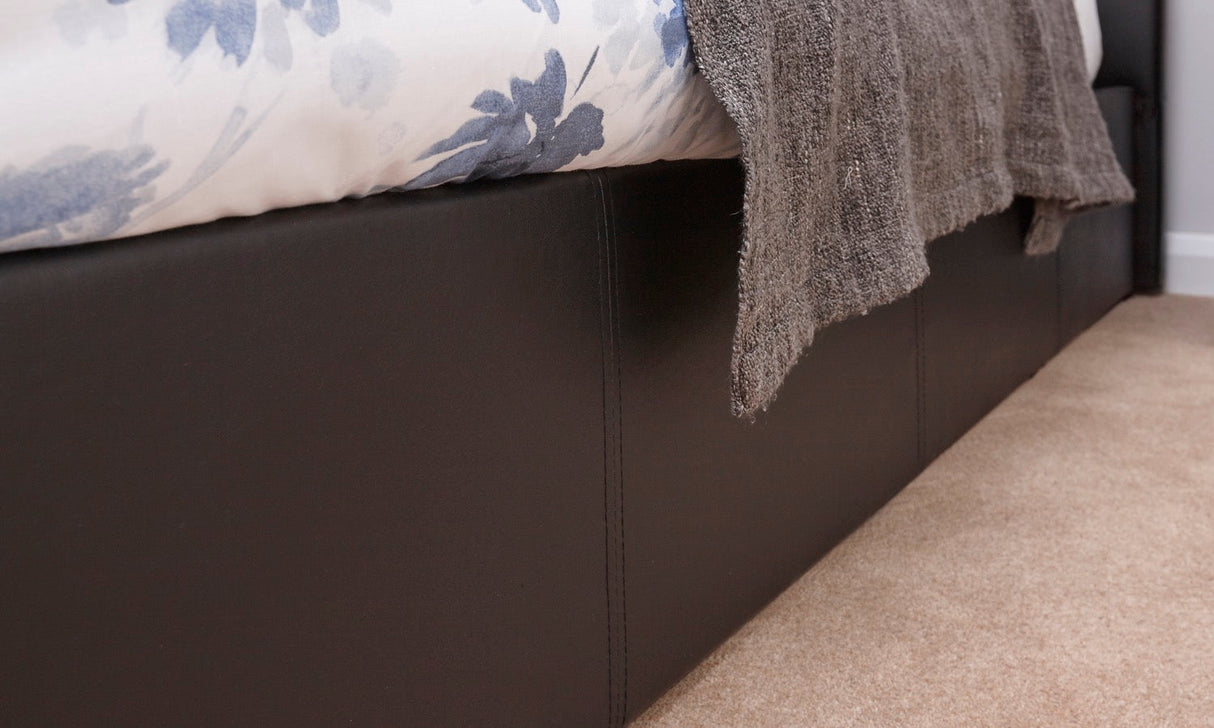 Small Double End Lift Ottoman Bed-Black