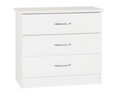 Neptune 3 Drawer Chest - White Gloss