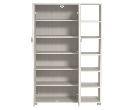 Bideford Tall Shoe Cabinet- White