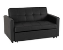 Atlas Sofa Bed - Black Faux Leather