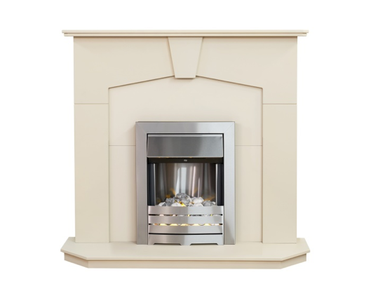 Aria Fireplace Suite in Stone Effect, 48 Inch