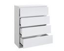 Oakley 4 Drawer Chest- White