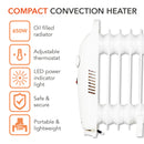 Warmlite 650W Oil Filled Radiator White