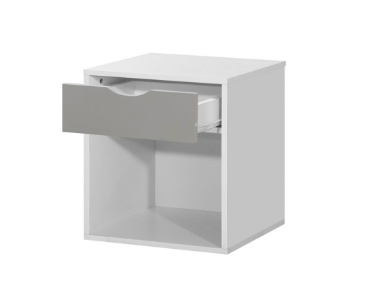 Atrix Nightstand with 1 Drawer-Grey