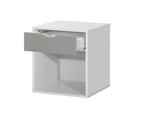 Atrix Nightstand with 1 Drawer-Grey