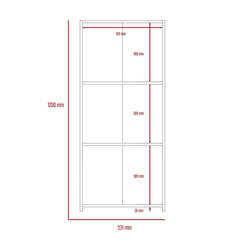Dexter Low Bookcase with 3 Shelves