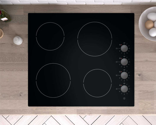 Statesman CHZ460D 60cm 4 Zone Ceramic Hob With Dial Control Black