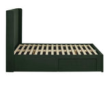 Leila Dual Storage Door Bed Bottle Green - King