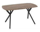 ATHENS RECT & AVERY DINING SET (X4 CHAIRS) - MEDIUM OAK EFFECT/EMERALD GREEN VELVET