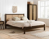 Croxley Rattan Bed Walnut - Double