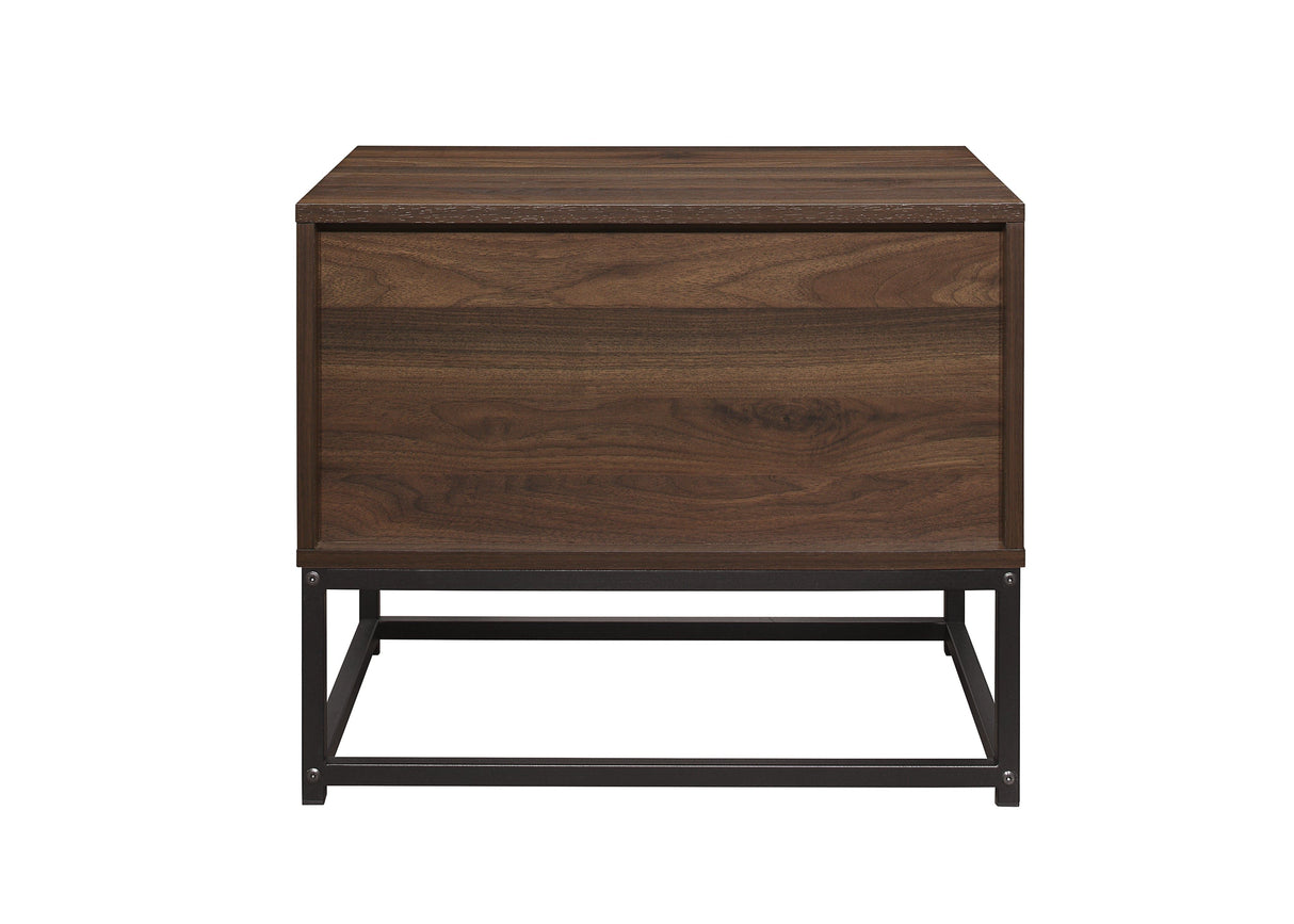 Hermione 1 Drawer Bedside - Walnut