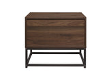 Hermione 1 Drawer Bedside - Walnut