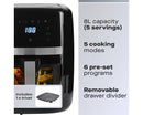 8L Air Fryer with Window and Divider