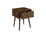 Herringford 1 Drawer Bedside - Walnut