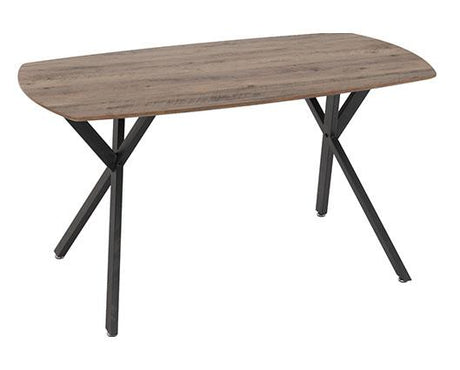 ATHENS RECT & LUKAS DINING SET (X4 CHAIRS) - MEDIUM OAK EFFECT/EMERALD GREEN VELVET