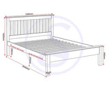 MONACO 4' LOW END BED - DARK GREY/OAK EFFECT